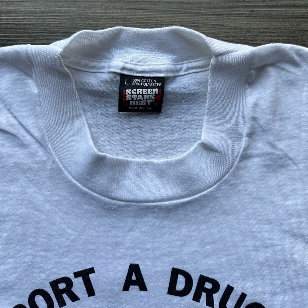 Vintage 90’s Drug Free WorkPlace Tee - Picture 6 of 6
